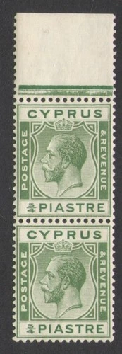 Cyprus KGV MNH SG 105 Green PAIR of PAIRS
