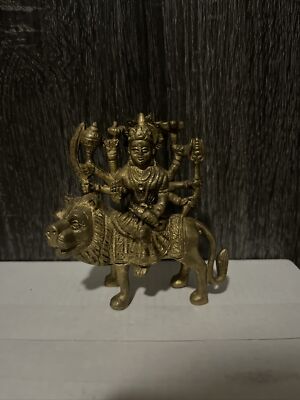 Lord Durga idol Statue Brass Devi Goddess Durga MATA Rani Sitting on Lion God