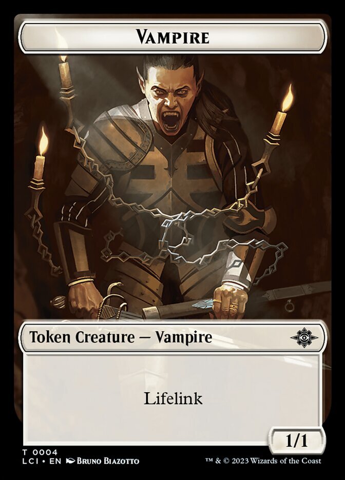 Vampire 1/1 Lifelink MTG Commander Ixalan LCI Token White NM x4 - Magic Card