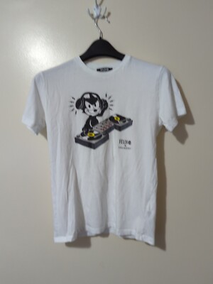 Neil Barrett X Felix The Cat White T Shirt Fits Women XS S53    