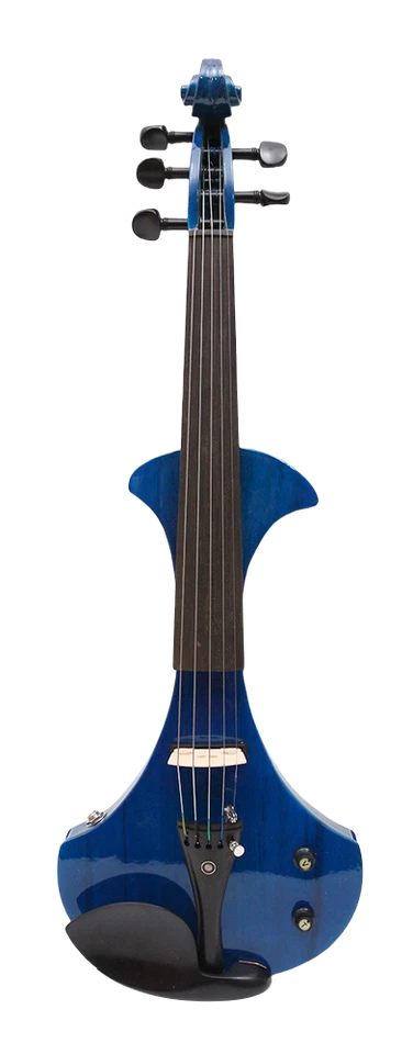 5 String 4/4 Blue Electric Violin Professional Silent Practice Violin Elegant - Image 2 of 4