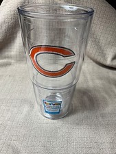 Chicago Bears 24 oz Tervis Tumbler WIthout Lid Made in USA - EUC