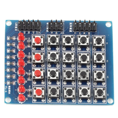 4x4 Keypad Matrix Keyboard Buttons LED For MCU PIC ATMEL AVR Arduino Smart Car