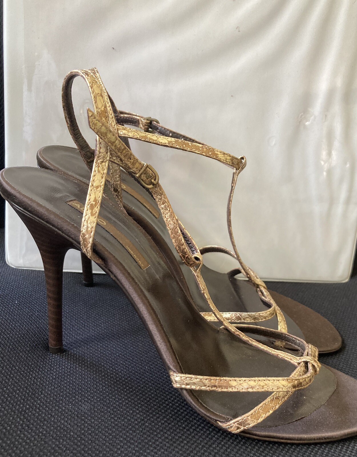 shoe ALDO woman Vero Cuoio 4"heel made in Italy sz39 … Gem