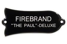Engraved "FIREBRAND "THE PAUL" - DELUXE" Truss Rod Cover for Gibson 2ply B/W