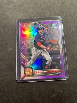J.D. Martinez 2022 Bowman Chrome Base Purple Refractor/250