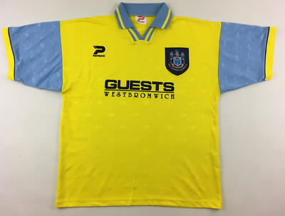 West Bromwich Albion WBA 1995 1997 Patrick shirt jersey Guests 1990s  vintage 42’ UK