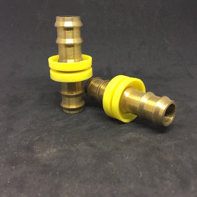 BRASS BARBED TUBE FITTING DAYCO 1/2" Hose Mender PIPE SIZE QTY 2ea USA