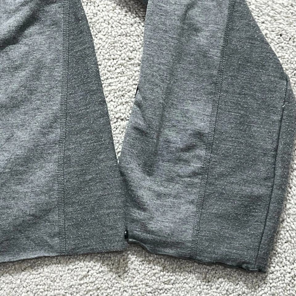 Sudadera Gottex Mujer Pequeña Gris Recortada Manga Larga Cuello Redondo Pullover Foto 3 de 4