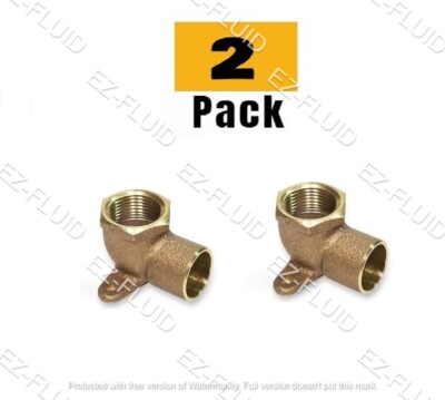1/2'' C X FIP Drop Ear Elbow,Sweat X FIP Drop Ear 90,Lead-Free Copper Brass.