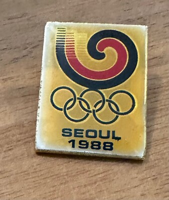 Seoul 1988 Logo Domed Olympic Pin