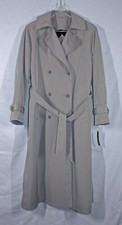 Gorgious Julia Klein Womans Tan Long Trench Coat / Raincoat Sz 14w New With Tags