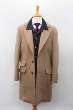 NWT 5995 Brunello Cucinelli Men VirginWool Overcoat W/Denim Underlay Detail A221