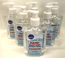 Pump Hand Sanitizer, Antibacterial, Instant Kills 99.9% of germs, 8 oz, LOT OF 6