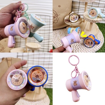 Cartoon Capybara Acrylic Keychain Voice Recording Music Charm Gift For Friend