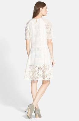 see by chloe white lace dress CHLOE white cotton 2017 BRODERIE ANGLAISE VOILE TUNIC MINI Dress 38 S