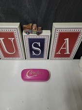 Candies Eyeglass Case Hot Pink Gold Detail Hard Case
