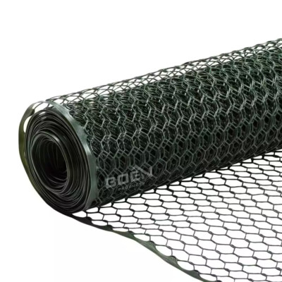 2 Ft. X 25 Ft. Plastic Poultry Hex Garden Fence Netting, Green