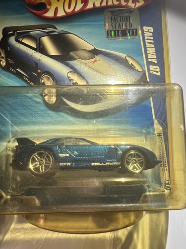 2010 Hot Wheels #164 Hot Auction 6/10 CALLAWAY C7 Blue w/Chrome Pr5 Spoke Wheels - Picture 3 of 7