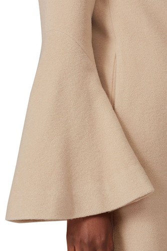 Derek Lam Camel Bell Sleeve Wool Long Coat Jacket Sz 44 Italian /US 8 Designer - Picture 8 of 15