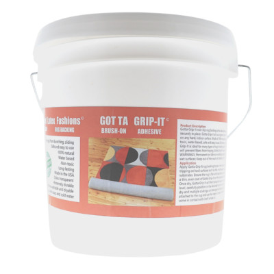 Gotta Grip-It Non-Slip Rug Fixative Gum, Easy to Use, Machine Washable  1 GALLON