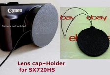 PUSH-ON LENS CAP for CANON POWERSHOT SX720 HS SX720HS SX 720+HOLDER, SLIP-ON GR
