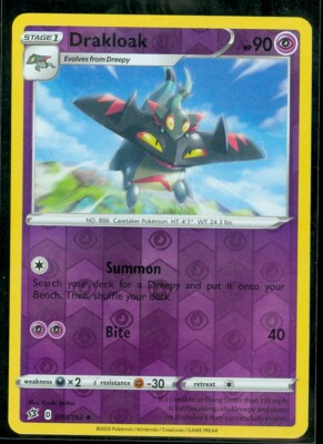 drakloak pokemon card value Amazon.com: Pokemon Collectible Card Set - Dragapult Drakloak Dreepy -  Rebel Clash - 091/192 - Sword & Shield - Rare