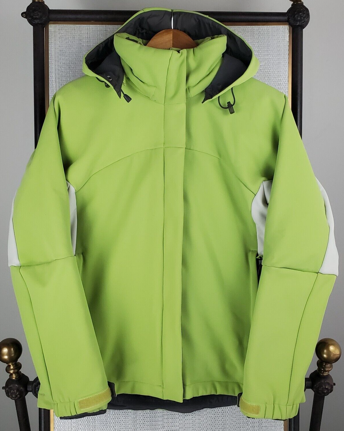 SALOMON Giacca Cappuccio Softshell Triclima Donna Taglia XL 3 in 1 Sci Invernale Verde