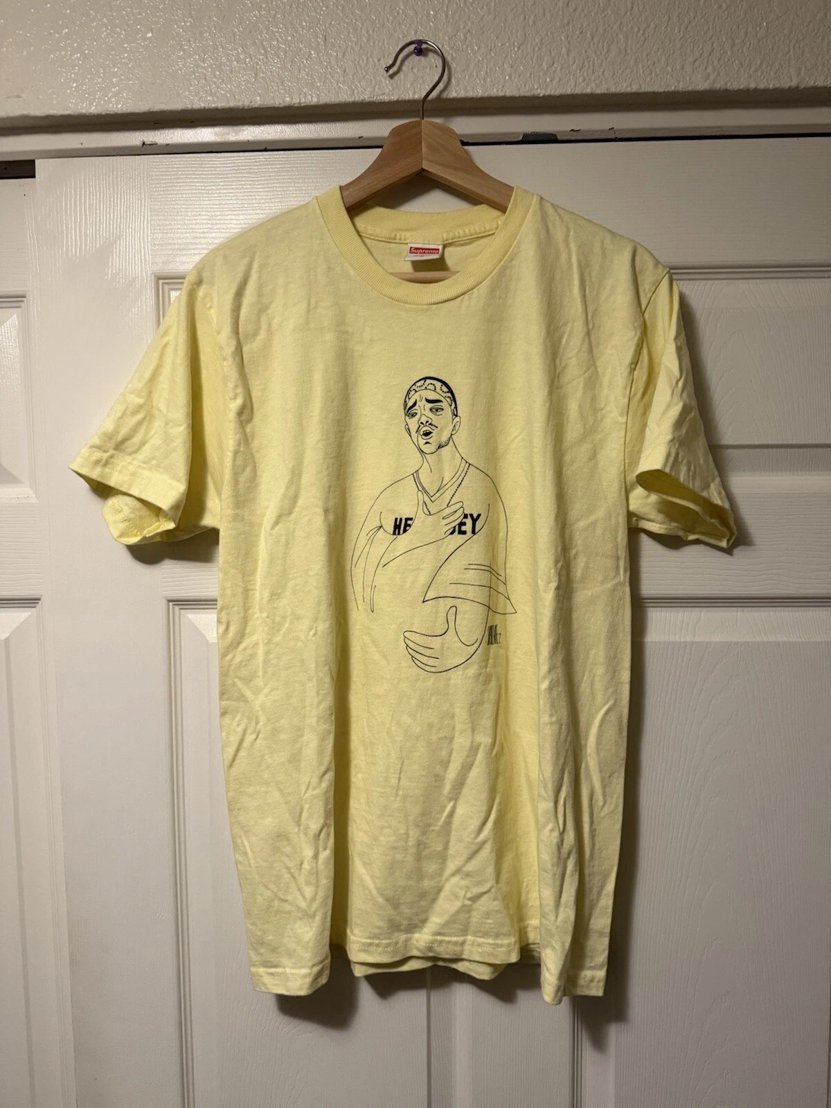 Tee shirt homme Supreme Prodigy jaune moyen manches courtes SS18