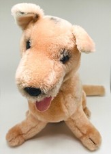 Vintage Dakin 1975 11" German Shepherd Puppy Blush Tan  Black Soft Plush Collar