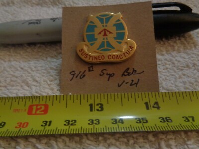 916th Support Brigade V-21 Unit Crest, DI, DUI (DRAW#X5)