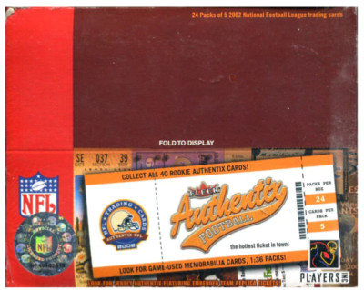 2002 Fleer Authentix NFL Football Cards #1-100 - Complete Your Set - YOU PICK!