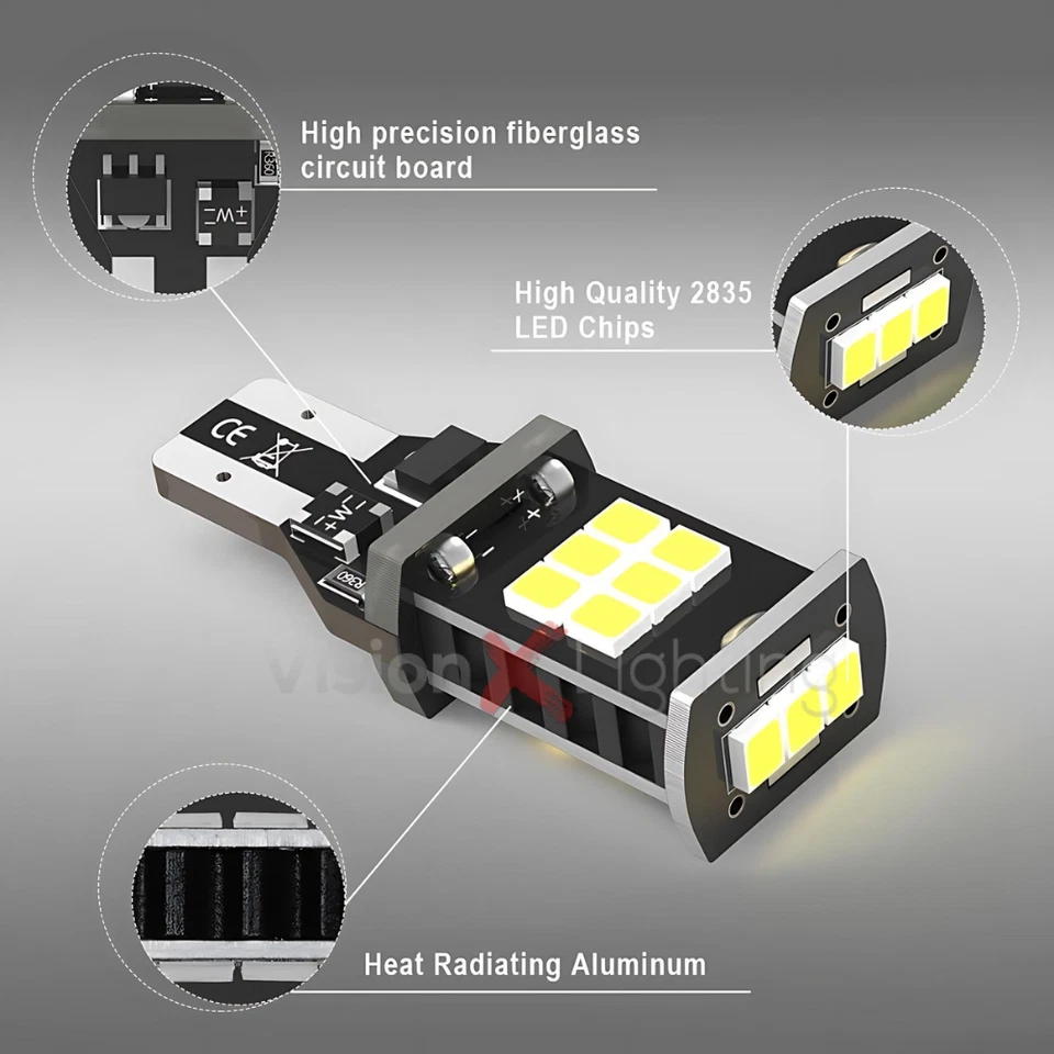 Nissan Qashqai J12 2021-2025 Pair Bulbs Reverse LED White 6000K Bright Canbus - Image 4 of 4