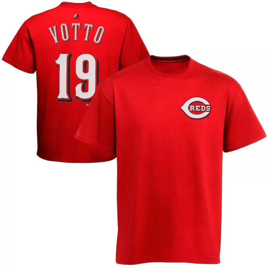 Cincinnati Reds MLB #19 Joey Votto Player T-shirt Big & Tall