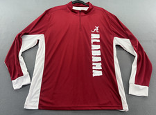 Colosseum Pullover Mens XXL Alabama Crimson Tide Red White Casual NCAA 1/4 Zip