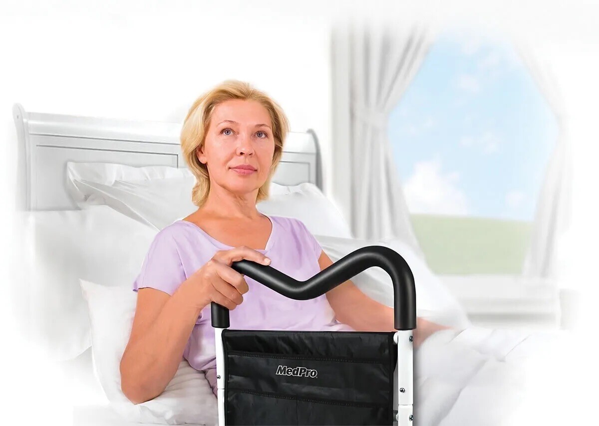 Med Pro MGrip Adjustable Contoured Bed Rail with Multiple Gripping Positions