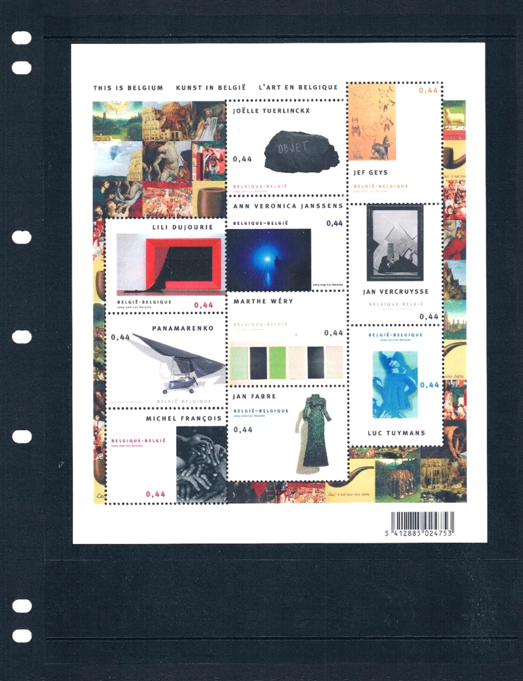 $12.50 Scott Value - 2005 BELGIUM Modern Art s/s Painting CV MNH NH UMM - Image 2 of 4