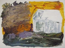 ORIGINAL ACRYLIC Barn Landscape  Painting JMW art John Williams Impressionism 