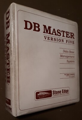 DB Master Data Base Manager Ver #5 by Stoneware for Apple enhanced IIe,IIc,IIgs