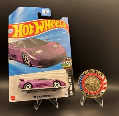 Hot Wheels '94 Bugatti EB110 SS 1:64 Purple Diecast Car HW Race Day Series