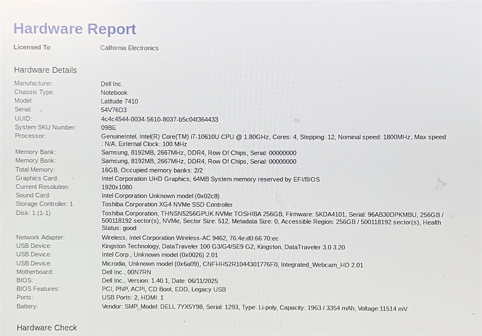 Dell Latitude, 14-Inch Laptop, with Intel Core i7 10th Generation, Windows 11 Home