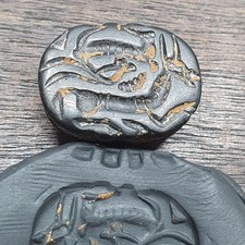 Mysterious animals antique jewelry egyptian art scarab stamp bead amulet engrave