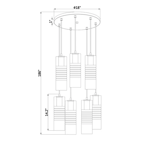 7 Light Chandelier - Picture 2 of 2