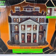 Lemax 2003 Pumpkin Hollow Shady Hollow Funeral Parlor Lighted House Open Box