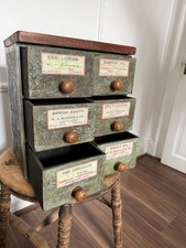 Upcycled Chest of 6 Small Drawers In Apothecary Style