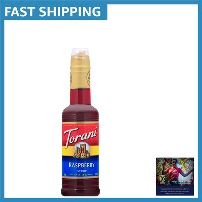 Raspberry Syrup 12.7 Oz - Pure Cane Sugar & All-Natural Flavor for Beverages