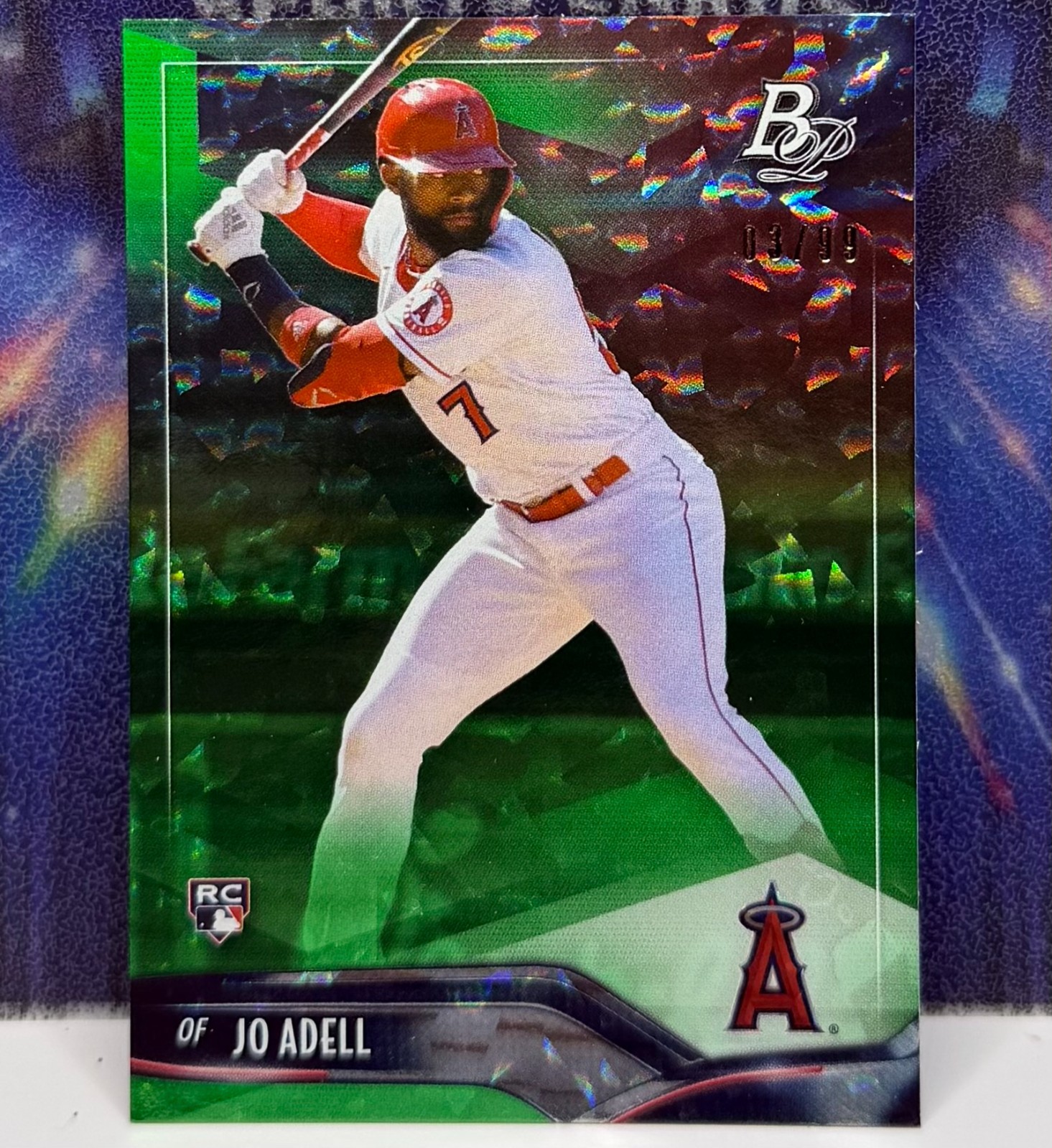 Jo Adell 2021 Bowman Platinum #5 Rookie Green Refractor /99