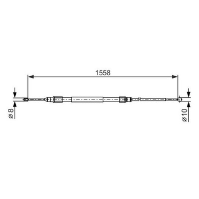 2x Bosch Handbremsseil hinten 34406769367 21182022