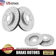 Front and Rear Drilled+Slotted Disc Brake Rotors Set for 2020 2021 Mazda CX-30