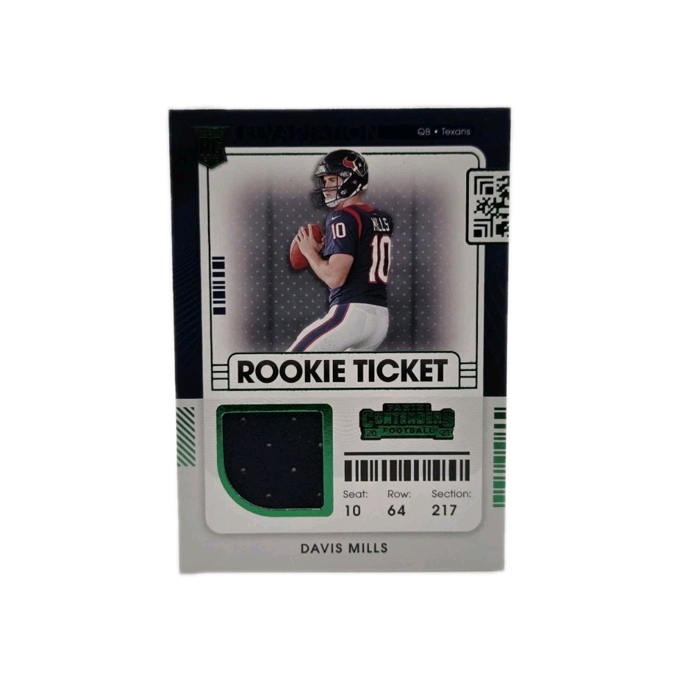 2021 Panini Contenders - Rookie Ticket Swatches Variations Davis Mills #RSV-DMI